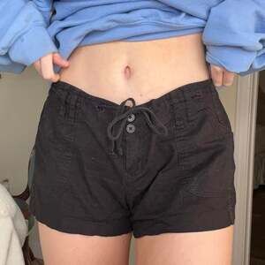 American Rag Cie Y2K Black Drawstring Utility Shorts